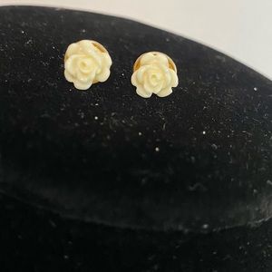 Rose Stone Stud Earrings